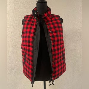 Madewell puffy checkered vest